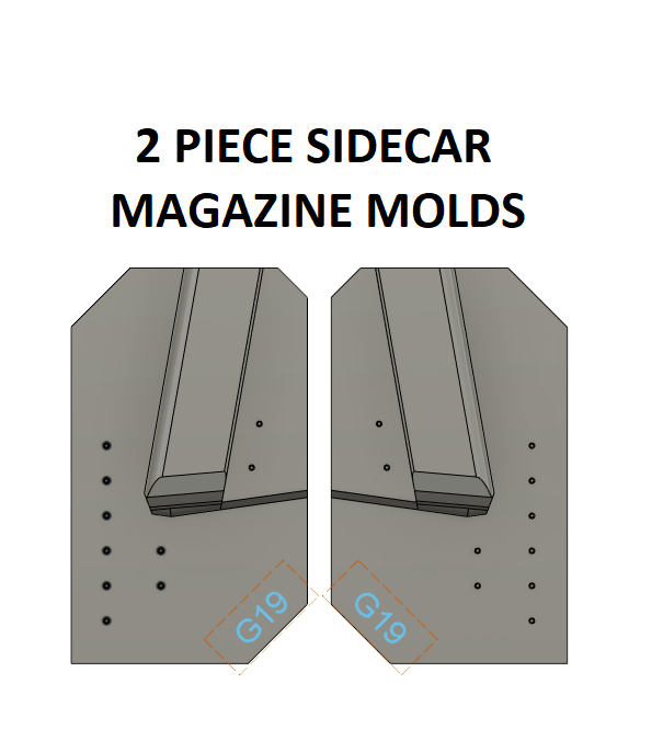 TWO PIECE SIDECAR MOLD SETS
